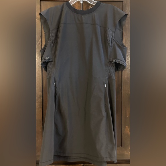 Athleta Yosemite Black DriFit Midi Dress Sz XL - Picture 6 of 9